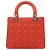 Dior Orange Medium Lambskin Cannage Lady Dior - vista 2