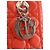 Dior Orange Medium Lambskin Cannage Lady Dior - vista 5