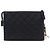 Chanel Black CC Quilted Lambskin Coco Charms Chain Wristlet Pouch - vista 2