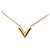 Collar Essential V Louis Vuitton Gold Plated Gold - vista 2