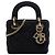 Dior Mini Lady Dior in velluto nero Cannage