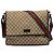 Gucci Beige GG Canvas Web Klappentasche