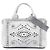Bolsa Prada Small Denim Canapa Bijoux e Ilhoses Cinza