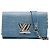 Billetera Twist on Chain Louis Vuitton Blue Epi Denim