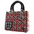 Dior Pink Medium Patent Sequin Embroidered Lady Dior - Ansicht 13