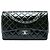 Chanel Green Jumbo Classic Patent Double Flap