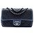 Chanel Mini Bicolor Lambskin Graphic Flap Nera