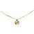 Collana Dior Gold con pendente rotondo logo placcato oro - vista 3