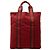 Hermès Fourre Tout Cabas de lona roja