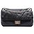 Chanel Black Medium Perforated Calfskin Reissue 2.55 Drill Flap