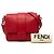 Bolsa Messenger Baguette Fendi em couro vermelho tamanho Medium - vista 7