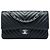 Chanel Medium Classic Chevron Lambskin Double Flap Schwarz