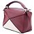 LOEWE Mini Puzzle Satchel aus bicolor Kalbsleder rot - Ansicht 2