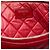 Chanel Clutch O Case Grande in Pelle d'Agnello Matelassé Rossa - vista 5