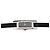 Reloj Rectangular Gucci para Mujer de Acero y Cuero Negro