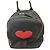 Valentino Zaino in pelle nera con logo cuore