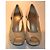 Stuart Weitzman Beige Python Leather Peep-Toe Pumps - view 3