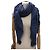 SCIALLE LOUIS VUITTON MONOGRAM CLASSIC 140 CM LANA E SETA BLU SCARF SHAWL - vista 7