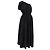 Autre Marque Vestido midi asimétrico con aberturas Matteau en algodón negro