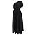 Autre Marque Vestido midi asimétrico con aberturas Matteau en algodón negro - vista 3