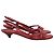 Sandali slingback con tacco kitten Prada in pelle burgundy
