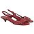 Sandali slingback con tacco kitten Prada in pelle burgundy - vista 3