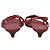 Sandali slingback con tacco kitten Prada in pelle burgundy - vista 4