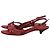 Sandali slingback con tacco kitten Prada in pelle burgundy - vista 5