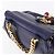 LOEWE Bolsa de mão com corrente em couro azul marinho e dourado Auth 207974 - Jerrillo - vista 7