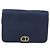 Christian Dior Trotter Canvas Shoulder Bag Navy Gold Tone Auth 211012 - Jerrillo - vista 2