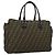 Fendi Zucca Canvas Nylon Tote Bag Nero Marrone