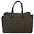 Fendi Zucca Canvas Nylon Tote Bag Nero Marrone - vista 2