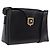 Céline Vintage Schultertasche Schwarz Leder