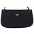 Prada Baumwolle Schultertasche Schwarz Kunststoffkette