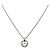 Collana Christian Dior Logo Cerchio Corda Metallo Argento