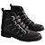 Botas Maje de cuero negro con hebillas - vista 3