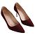 Décolleté Manolo Blahnik in pelle bordeaux - vista 3