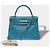 Hermès Borsa HERMES Kelly 28 in Pelle Blu - 104041 - vista 3