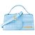 JACQUEMUS - Borsa a tracolla Le Bambino Jacquemus in pelle embossed coccodrillo blu