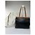 Céline Vintage Celine Structured Pebbled Leather Top-Handle Bag c. 2009 Black Tan - view 2