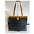 Céline Vintage Celine Structured Pebbled Leather Top-Handle Bag c. 2009 Black Tan - view 7