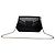 Vintage Givenchy Schultertasche mit Klappe aus glattem Leder Schwarz Gold