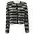 Veronica Beard Black / White Sequin Stripe Mickey Jacket