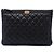 Clutch Chanel Medium Quilted Caviar Boy O Case Negra