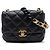 Borsa a tracolla Chanel Mini Quilted Lambskin con catena laccata nera