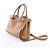 Prada Buckle Soft Grain Leather Small 2Way Handbag in Brown 1BA418 - view 4