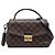 Borsa Louis Vuitton Damier Ebene Croisette Marrone