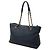 Borsa Tote Chanel Medium Chevron in vitello grana blu con ciondolo a medaglione - vista 2
