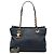Borsa Tote Chanel Medium Chevron in vitello grana blu con ciondolo a medaglione - vista 7