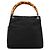 Bamboo Gucci 000 0166 Borsa in nylon nero con manico in bambù
